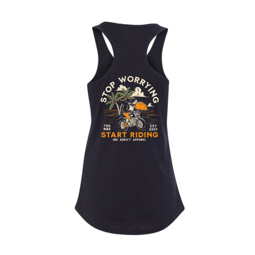 Stop Worrying Women's Racerback Tank